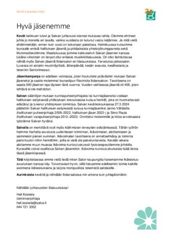 Jäsenkirje 2 2024